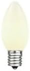 Novelty Lights 50 Pack C9 Ceramic Outdoor Christmas Replacement Bulbs, White, E17 Intermediate Base, 7 Watt