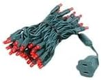 Novelty Lights 11ft 50 LED Red Christmas Lights, Outdoor & Indoor, IP55