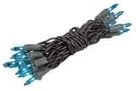 Novelty Lights 8.5 Feet 20 Bulb Teal Mini Light String on Brown Wire