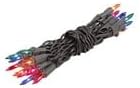 Novelty Lights 8.5 Feet 20 Bulb Multicolor Mini Light String on Brown Wire