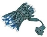 Novelty Lights 11ft 50 LED Pure White Christmas Lights, Green Wire