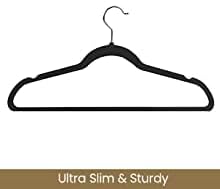 Home Expressions Premium 20 Pack - Ultra Thin No Slip Velvet Suit Swivel Hangers - 21" Extra Wide Strong Velvet Hangers - Space Saving Clothes Hangers - 21x0.2x10 inches (Navy)