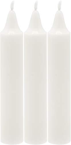 Classic White Candles-72 Bulk 2 Pack (Total of 144 Candles) - Traditional Shabbat, Dinner, Ceremonies, and Emergencies- Long Lasting Burn Time