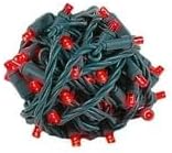 Novelty Lights 25ft 50 LED Red Christmas Lights, Green Wire String Lights