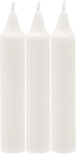 72 Shabbat Candles, 3 Hour White Traditional Shabbos Candle 4 Inch, (72 Pack) Sabbath White Taper Candles