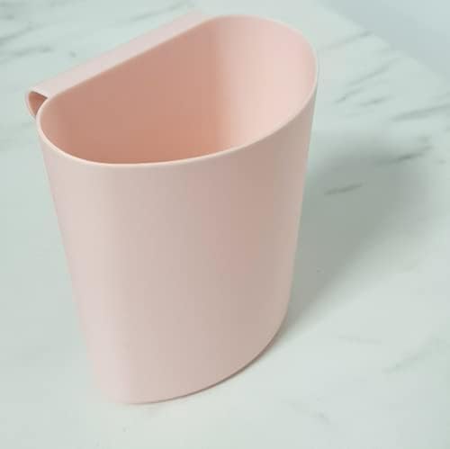 4Pcs Hanging Cup Holder,Rolling Cart Accessories,Plant Containers,Hanging Flower Pots,Space Saver,Storage Bucket,Pencil Holder,Make Up Pencil Holder Office,Kitchen Wall Organizer Decor (Pink)