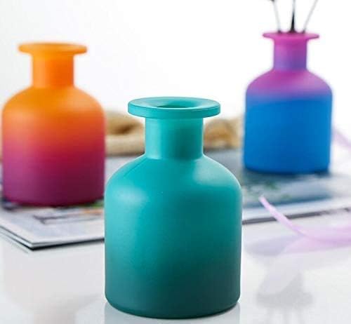 ericotry 1pcs Round Glass Diffusser Bottle Aromathrapy Jar Essential Oils Container Fragrance Accessories for DIY Replacement Reed Diffuser Sticks (150ml/5oz Blue Gradient)