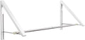 Laundry Room Drying Rack Wall Mounted Clothes Hanger Folding Wall Coat Racks Aluminum Home Storage Organiser Space Savers White 2 Rakcs with Rod