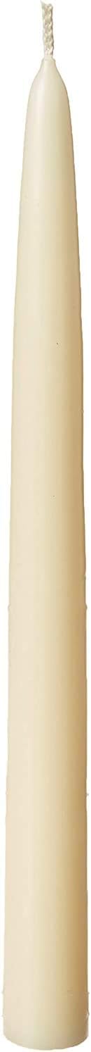 Root Candles 12-Count Unscented Taper Candles Smooth Hand-Dipped Dripless Beeswax Enhanced Boxed Candle Set, 9-Inch, Ivory