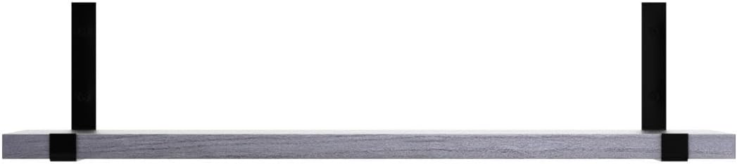 Fixwal Width 4.75 Inches Floating Wall Shelves, Set of 5, Grey