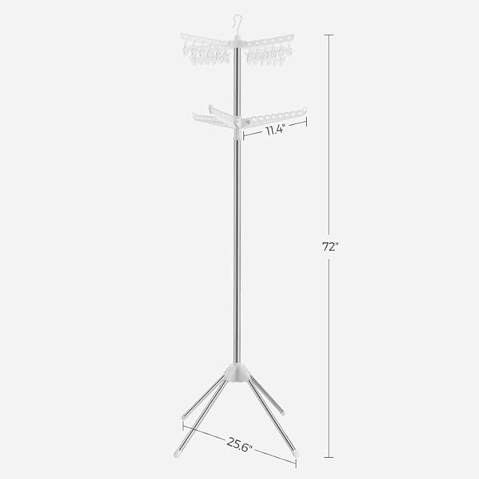 SONGMICS Clothes Drying Rack, 72.8-Inch Drying Rack, 3 Rotatable Arms