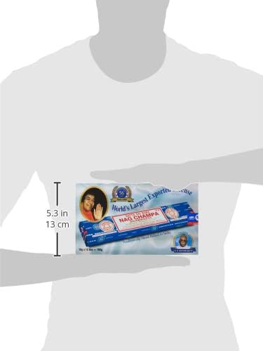 Satya Sai Baba Nag Champa Agarbatti Pack of 12 Incense Sticks Boxes 15gms Each Fine Quality Incense Sticks for Relaxation, Meditation, Positivity and Peace