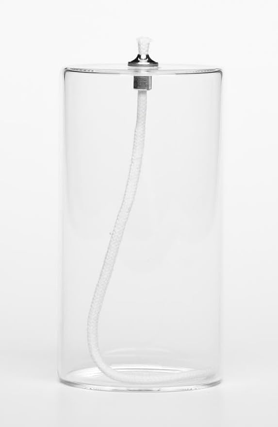 Firefly Fuel - 5 in Glass Pillar Oil Candle - Refillable