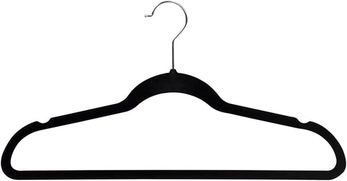 10 PACK VELVET HANGER BLACK