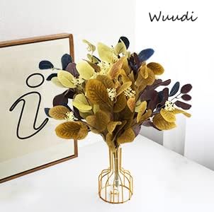 8Pcs Artificial Eucalyptus Leaves Stems Faux Eucalyptus Plant Branches for Vase Filling Home Decoration Flowers Wedding Holiday Arrangement (Color Mixing)