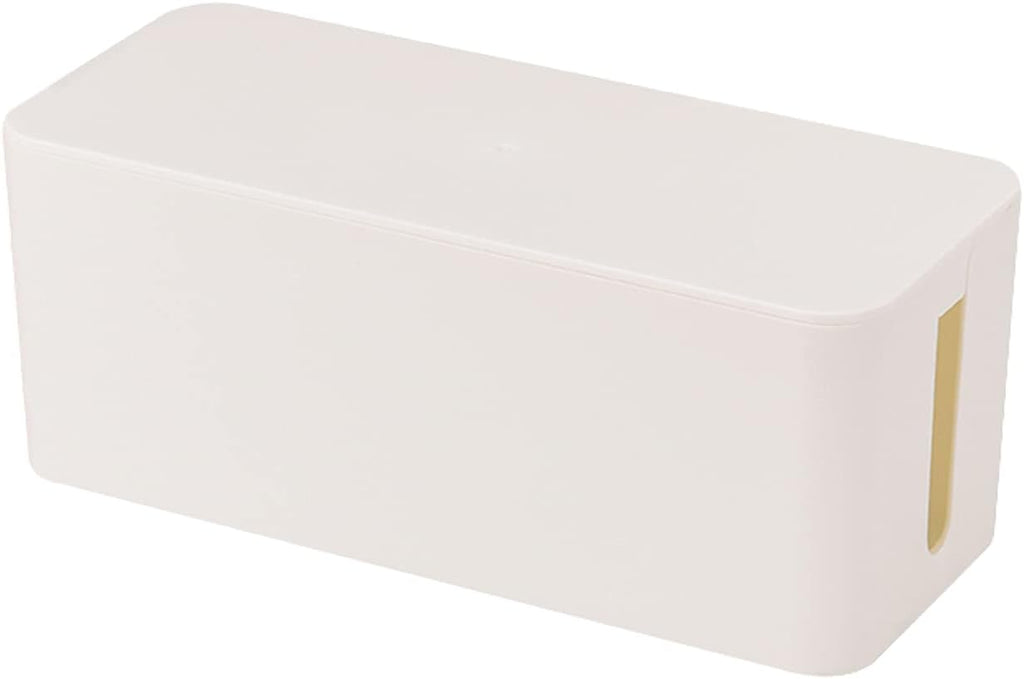 Cable Management Box,Power Cover Surge Protector for Desk Large White
