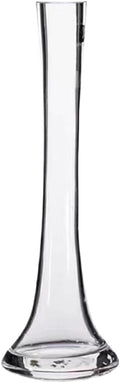 Clear Glass Bud Vase 9.8 Inch Tall Round Bottom Floral Container for Wedding Party Home Office Decor 1 Piece