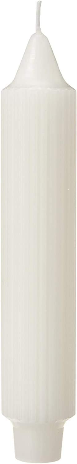 Root 4-Count Unscented Grecian Collenette Candles, 7-Inch, White
