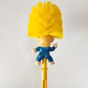 Creative Gift Spoof President Toilet Brush and Holder Set