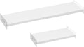 Closet Shelf Organizer Expandable Cabinet Tension Shelf Divider Heavy Duty Metal DIY Shelf Separator for Wardrobe Cupboard Cabinet Pantry Kitchen Bathroom,White,2packs
