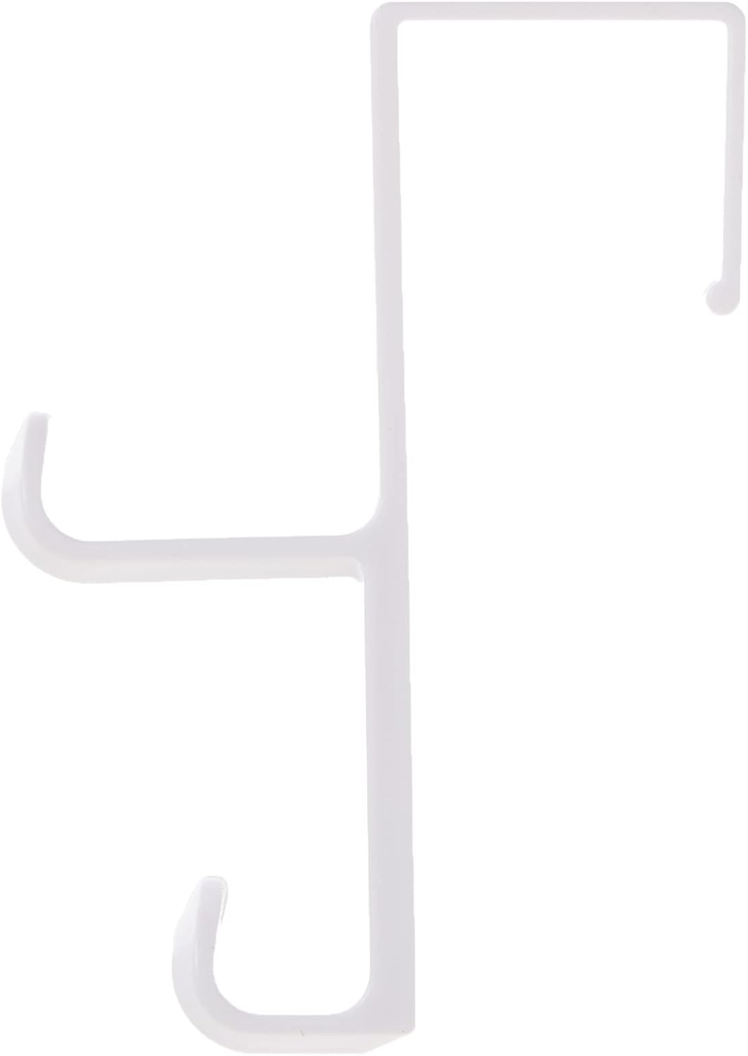 iDesign Over Door Double Hook, Small, White
