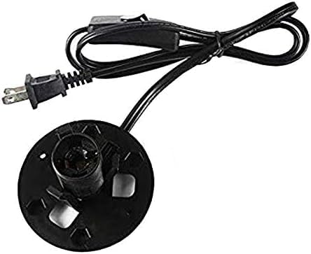 Himalayan Salt Lamp Cord, Dimmer Switch,Christmas Bulb,Salt Lamp Cord with Dimmer Control and Base Assembly,5 Feet,E12 Base for Himalayan Salt Lampsand with six Free 7-15W Bulbs for Salt Lamp (2pack)