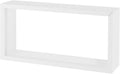 OLYCRAFT 10.2x5x2.4 Inch Rectangle Shadow Box Wood Shadow Box Display Case Shadow Box Frame with Double Sided Clear Acrylic Window for Dried Flowers Leaves Specimen - White
