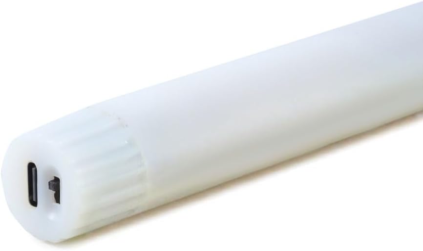 Pack of 6 Decorative Rechargeable White Taper Candles with USB Charge Warm White Light 10 Inch,Remote Flameless Christmas LED Window Candlesticks,25.5 cm Plastic Wedding Candles with Timer