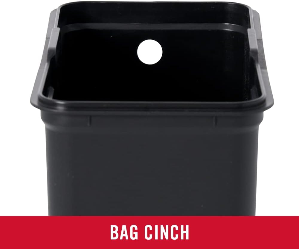 Rubbermaid Charcoal Stainless Steel Slim Step-On Trash Can, 2.6-Gallon, With Lid for Home/Bathroom/Kitchen