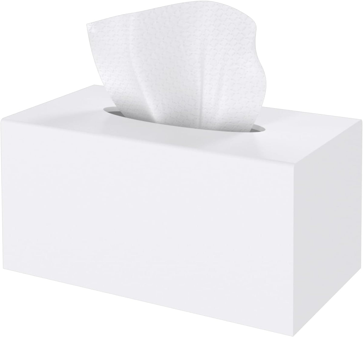 SILUT Matte White Rectangular Extra Large Acrylic Tissue Box Cover