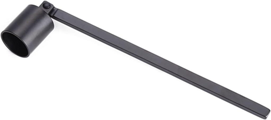 7.5 * 0.9in Fashion Stainless Steel Straight Tube Shaped Candle Snuffer Wick Trimmer Candle Wick Trimmer Cover Hand Tool (Black)
