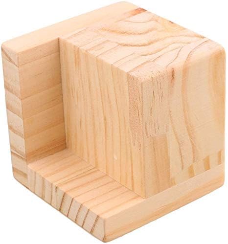 Mysummer Pack of 4 Bed Risers Square Wood Color Furniture Risers, Add 2" Height to Sofa,Desks,Tables and Chairs Creat Underbed Storage