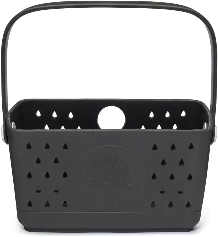 Parker Baby Co. Quick-Dry Bath Caddy Organizer with Handle - Smoke, Regular