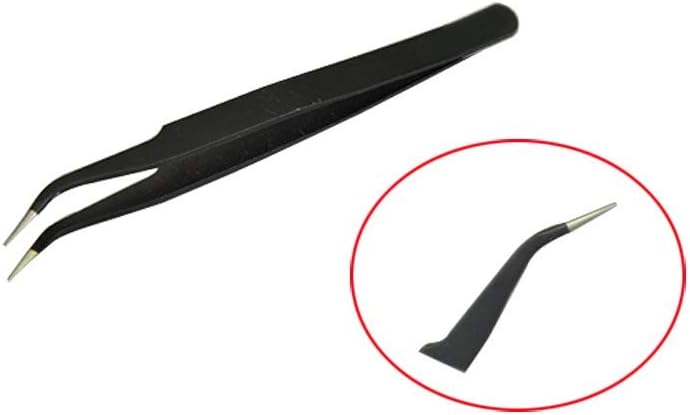 Backflow Cone Incense Tweezers, Incense Cone Clip, Tower Incense Clamp - Stainless Steel Curved Pointed Fine Tip Tweezers for Pick Up Backflow Cone Incense