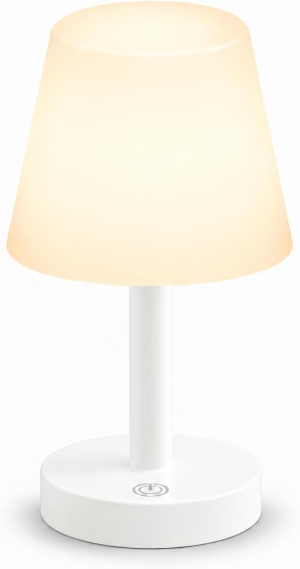 Mini Rechargeable Table Lamp, IP54 Cordless Shower Light, White, 1 Pack