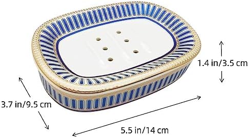 Self Draining Soap Dish, Double-Layer Bar Soap Tray(Style A)