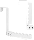 FYY Over the Door Hooks Hanger, 1 Pack Collapsible Folding Over The Door Organizer Rack Space Saving Hanging Storage Hanger for Clothes, Coats, Towels for Bedroom Bathroom White-1PCS 6.02 inch