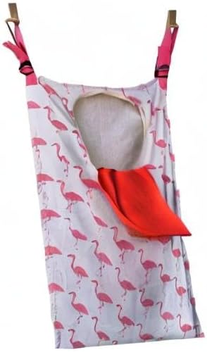 HDHYK Adjustable Door-Hanging Laundry Hamper with Stainless Steel Hooks