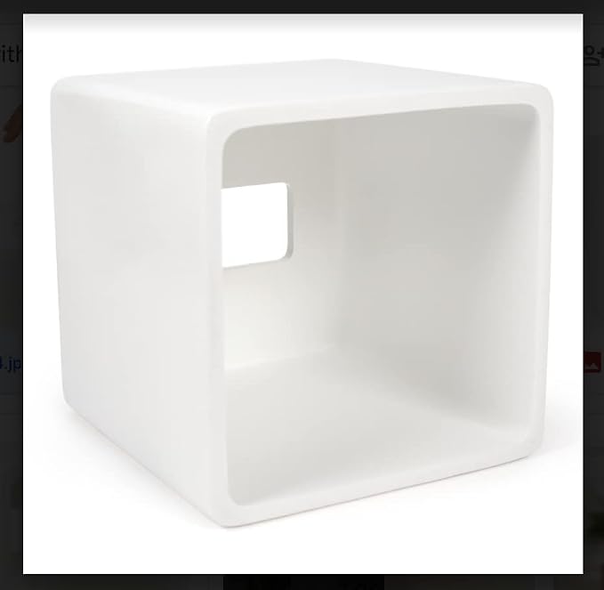 White Tissue Box Cover Square –Heavy Hand-Poured Resin Tissue Box Cover Holder –Home Decor Cube Square Tissue Box Holder with High Gloss Lacquer Finish – Stays Shiny & Won’t Move When Pulling Tissues