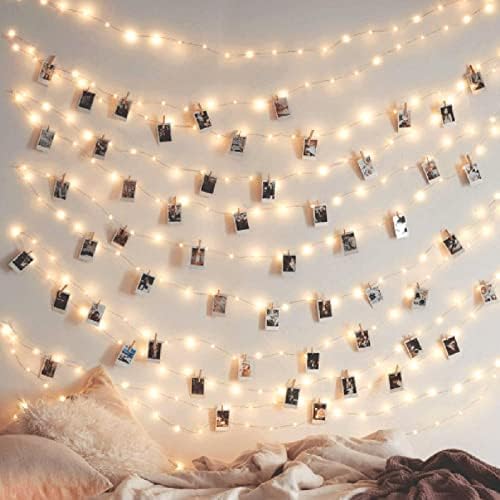 Twinkle Star 300 LED Copper Wire String Lights, Warm White 99 FT