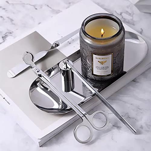 4-in-1 Stainless Steel Candle Care Kit for Candle Lovers, Silver