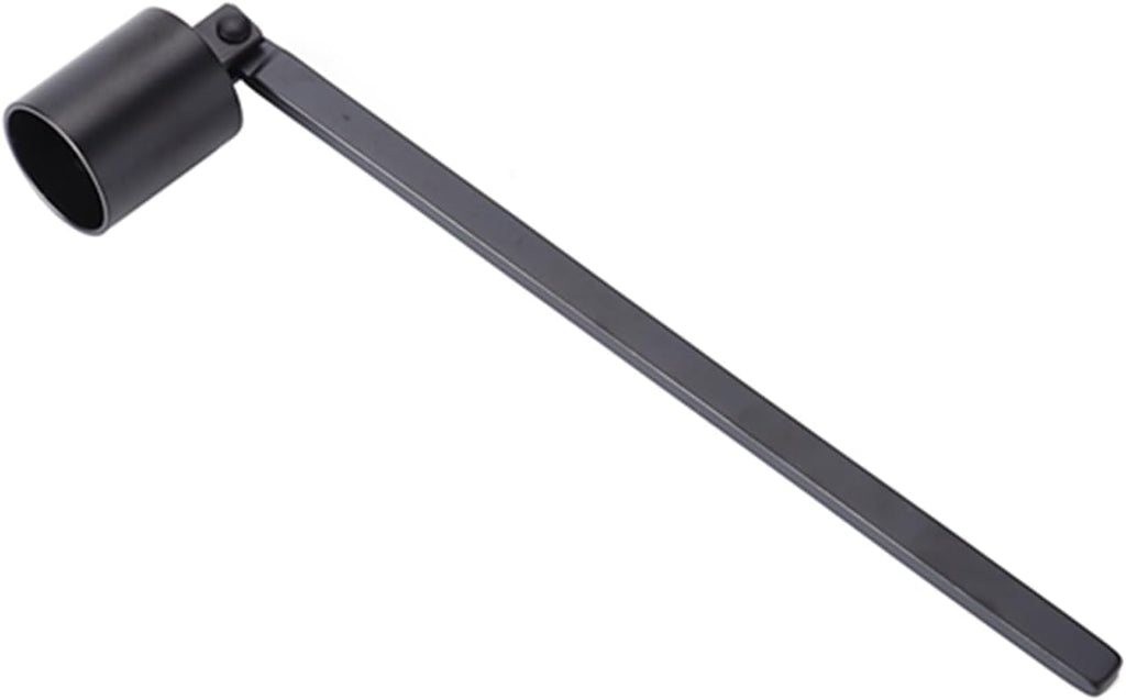 7.5 * 0.9in Fashion Stainless Steel Straight Tube Shaped Candle Snuffer Wick Trimmer Candle Wick Trimmer Cover Hand Tool (Black)