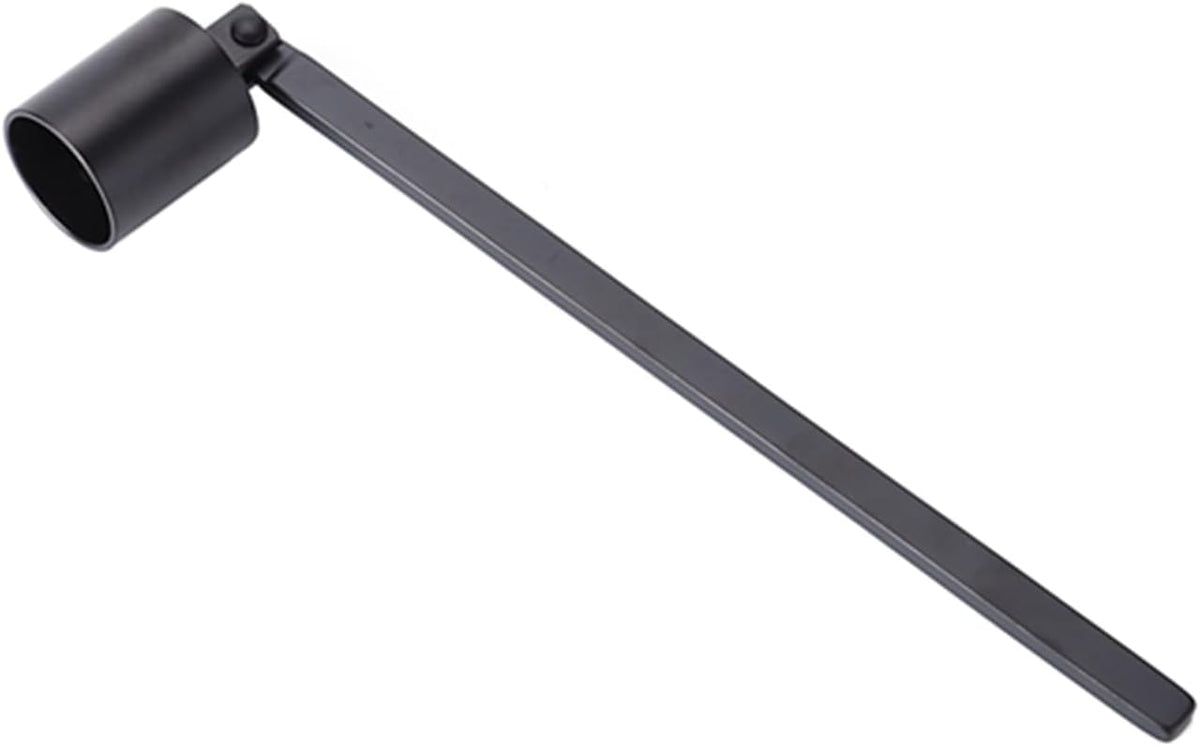 7.5 * 0.9in Fashion Stainless Steel Straight Tube Shaped Candle Snuffer Wick Trimmer Candle Wick Trimmer Cover Hand Tool (Black)