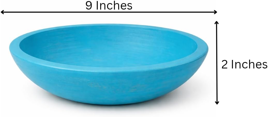 Wooden Decorative Bowl For Kitchen Counter Wood Key Bowl For Entryway Decor