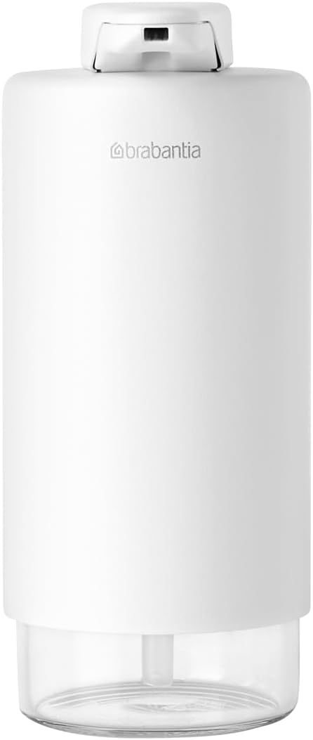 Brabantia SinkStyle Soap Dispenser – Stylish Pump Dispenser for Hand Soap and Dishwashing Liquid – Organizer, Corrosion-Resistant, Mineral Fresh White, 6.8oz