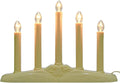 GOOTHY 5 Lights Electric Window Candle Lamp, 1 Pack Christmas Electric Candoliers Ivory Base with 6 Clear C7 Bulb (1 Spare Bulb), 5 Watt, 3Ft Cord, Candle Lamp Plug in and Ready to Use
