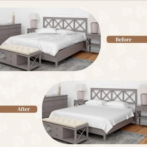 FeelAtHome 4 PCS White Bed Sheet Clips - Corner Mattress Holder Straps