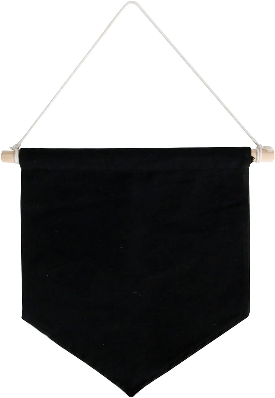 Enamel Pin Wall Display Banner Holder, Blank Canvas Banner Wall Hanging Brooch Jewelry Storage Case Display Storage Set for Pin and Brooch Collections (Black A)
