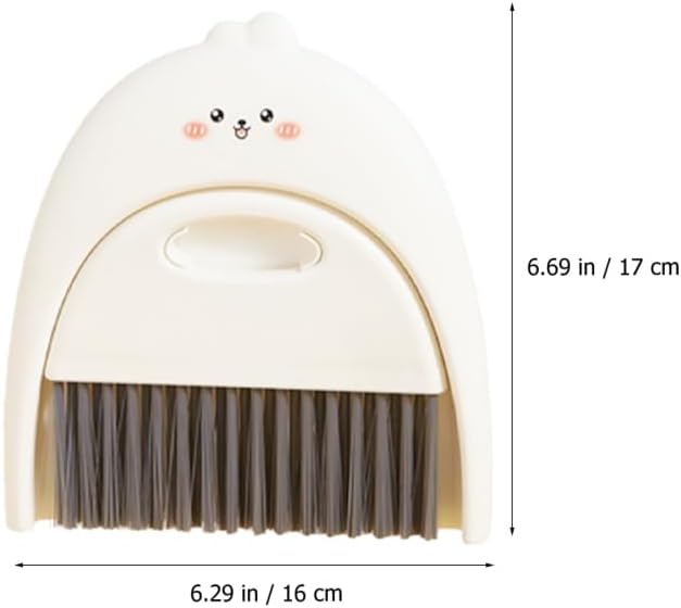 Healifty Mini Broom and Dustpan Set, Bunny Desktop Sweeper Kit, 2-Piece