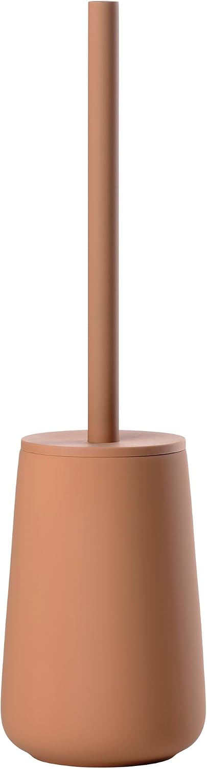 Zone Denmark Nova One Ceramic Toilet Brush with Brush Holder, Soft Touch Coating, Diameter 10.3 cm, Height 37 cm, Mandarin